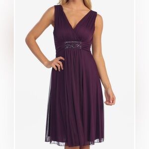 Plus Size Purple Evening Gown